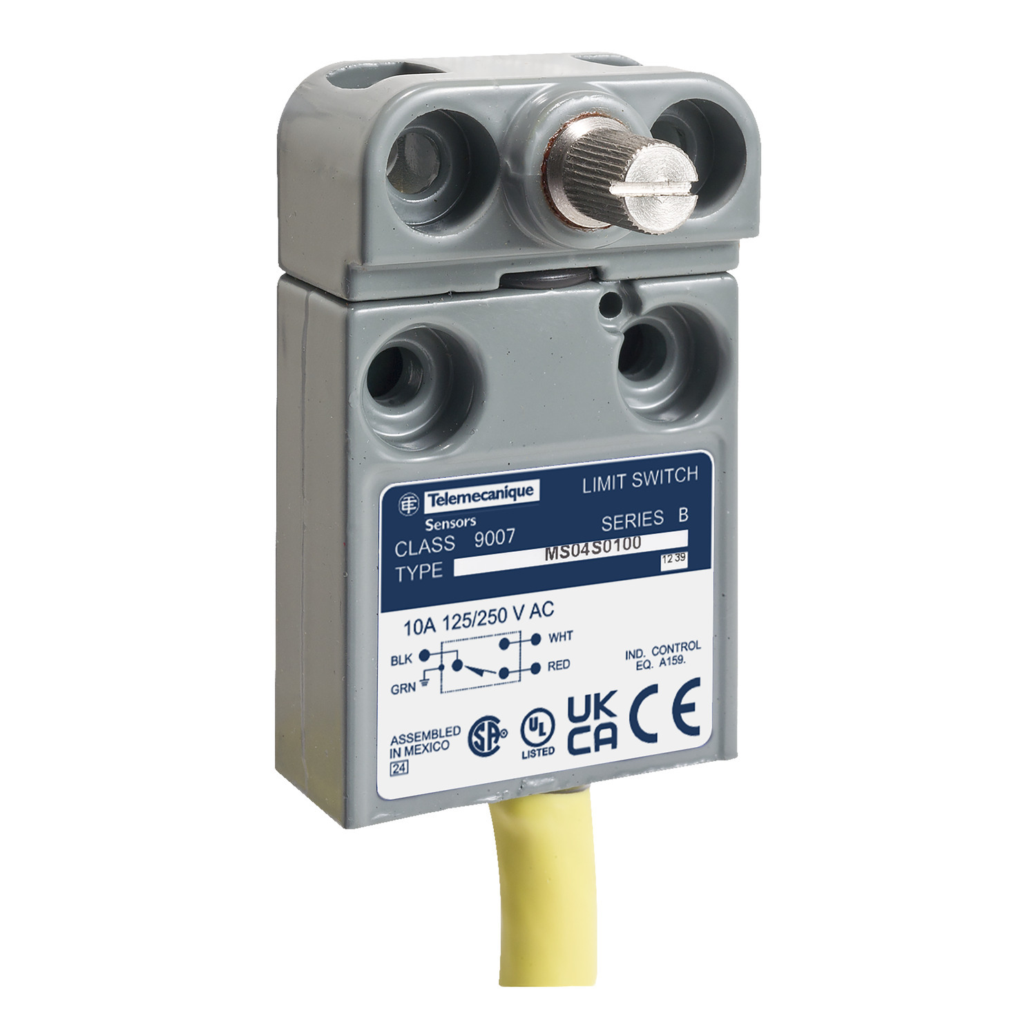 Limit switch, 9007, ms rotary spring rtn. _ CW & CCW, 18' bottom cable
