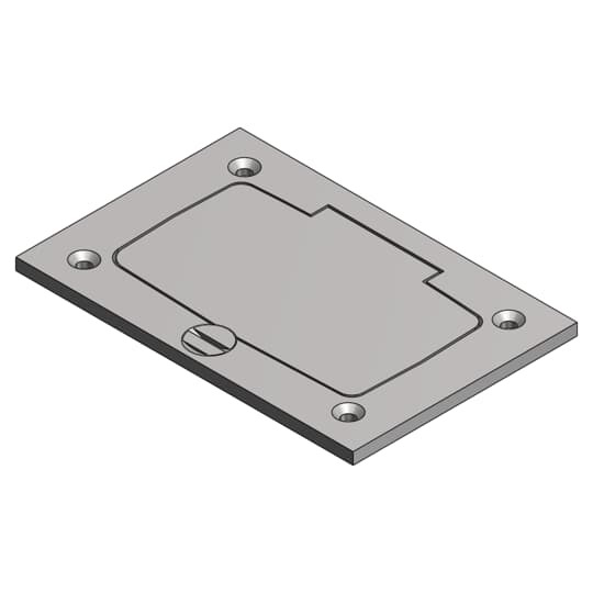 P64-GFCI-AL Steel City MopTite Cover Plate With GFCI Flip Lid, 4-1/2 in L x 3 in W, Aluminum