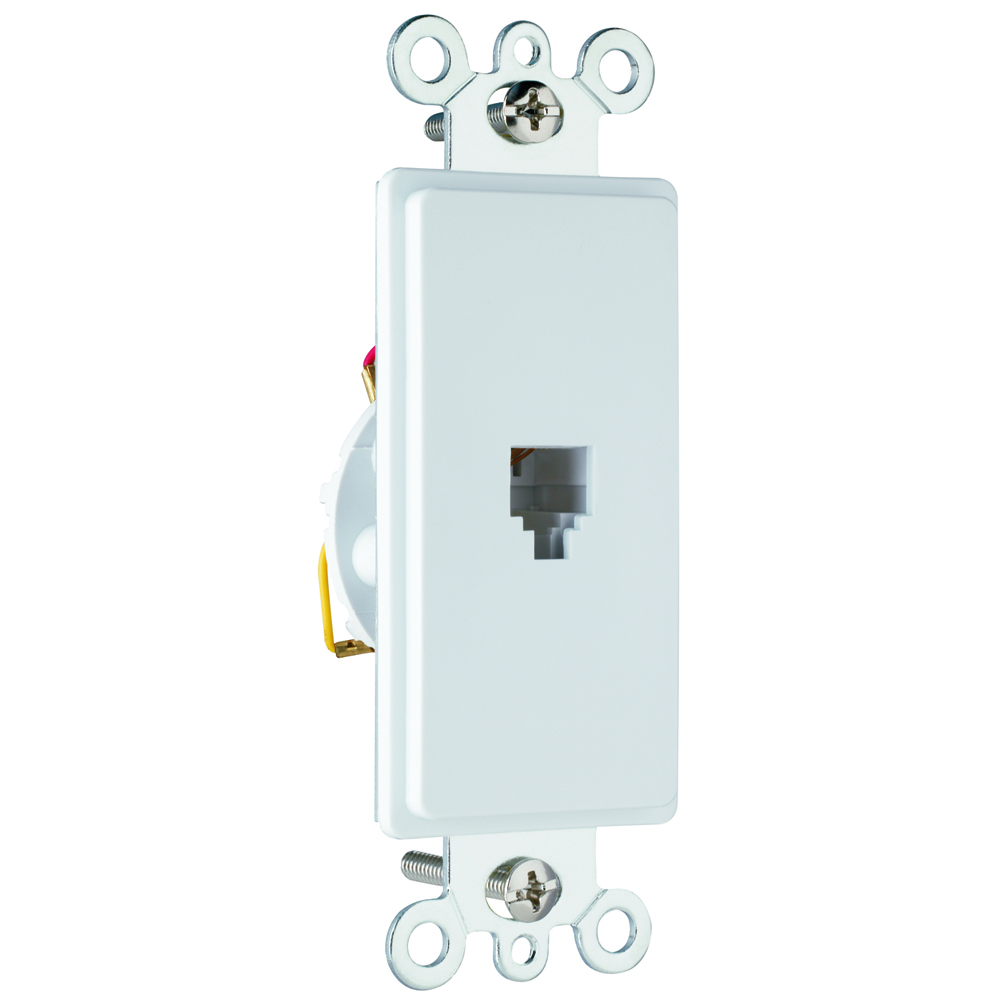 26TE14-W 1-Gang Decorator Modular Jack, Wall Mount