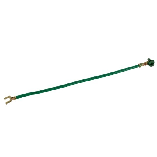 GSC-12-S Steel City Insulated Grounding Pigtail, 12 AWG Stranded Wire, 8 in L, Fork Tongue Terminal, Steel