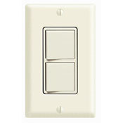 5640-T Decora 3-Way Dual Combination Switch, 20 A, 120/277 V AC, 1 hp/2 hp, 60 Hz