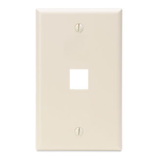 41080-1TP QuickPort Standard Size Wallplate, 1 Gang, 2-3/4 in W, Plastic, Surface Mount