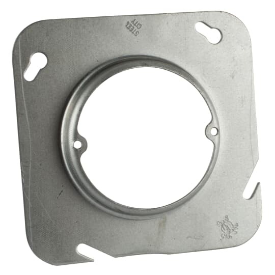 72-C-3-1 Steel City Outlet Box Cover, 4-11/16 in L x 4-11/16 in W, Blank Cover, Steel