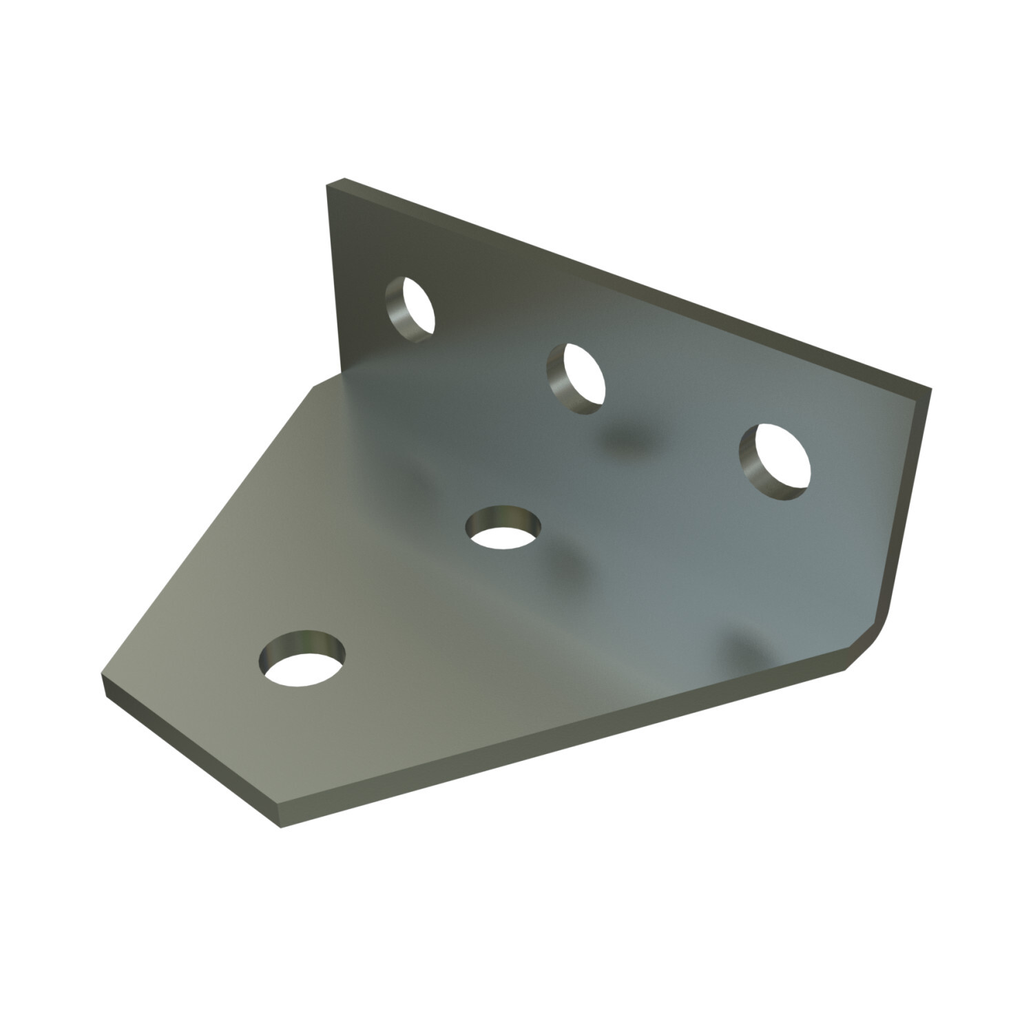 P1727-EG 90 deg Angle Fitting, 5 Holes, 1-5/8 in W x 1/4 in THK, HRPO Steel