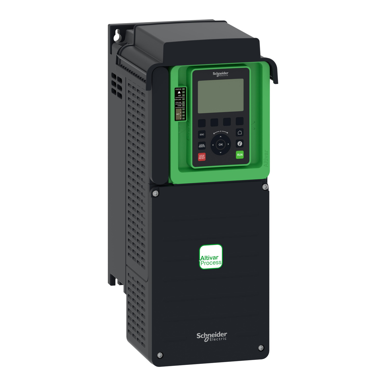 ATV630U55M3 Altivar Process 630 3-Phase Type 1 Standard AC Variable Speed Drive, 230 V AC, 13/15.1/17.1/20.2 A, 5 hp, 7-1/2 hp, 6.81 in W x 9.09 in D