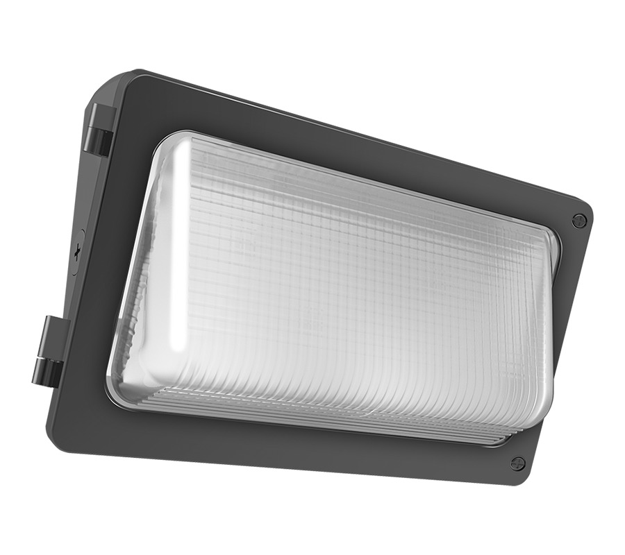 W34-90L/PCU W34 Medium Sized Ultra Economy-Grade Universal Outdoor Wallpack With 120 to 277 V AC Button Photocell, LED Lamp,) LED Lamp, 87.4 W Fixture, 120/208/240/277 V AC, Bronze Housing