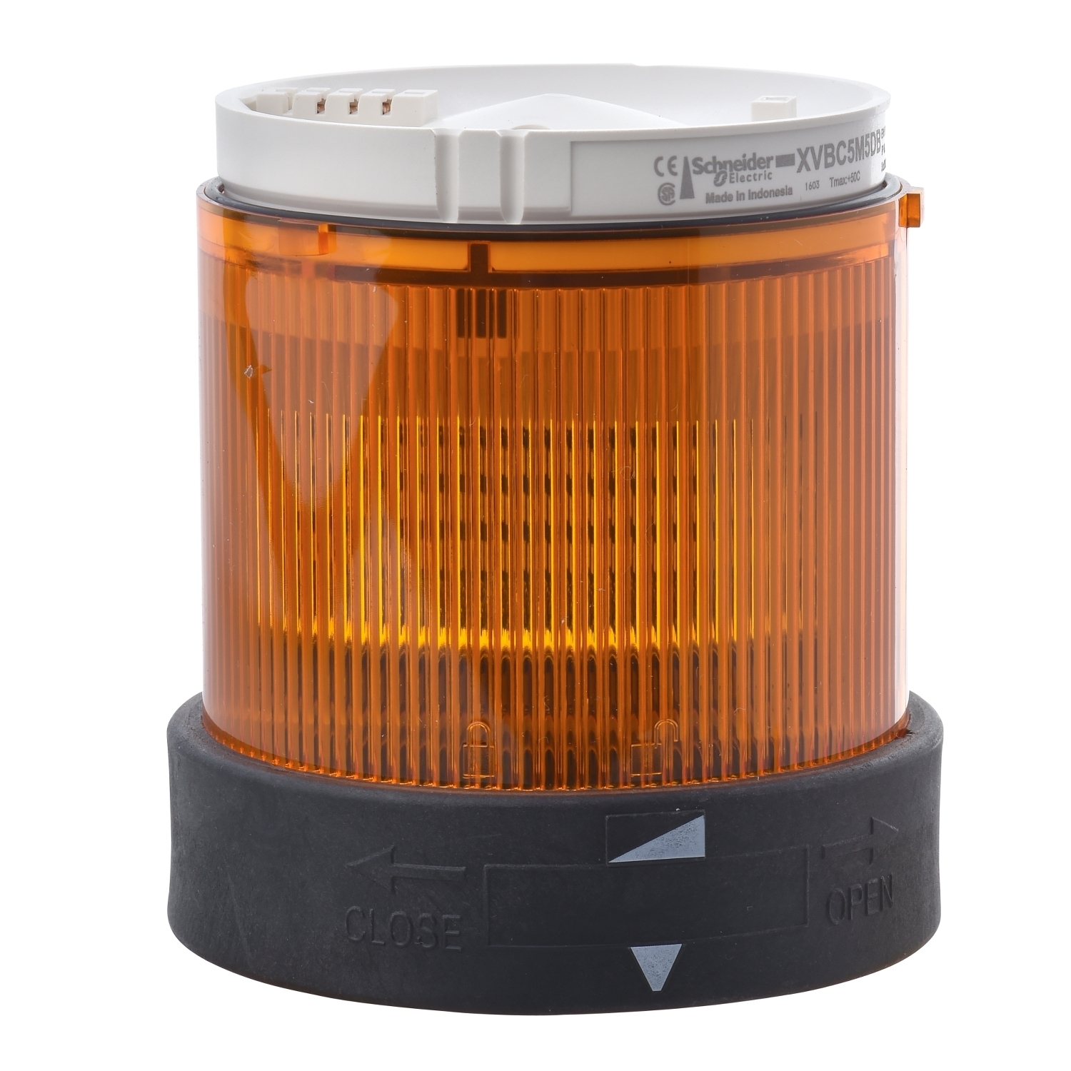 XVBC2B5 Harmony Illuminated Indicator Bank Beacon Unit With Integrated LED, 24 VAC/VDC, LED Lamp, 70 mm Dia, Panel Mount, Orange