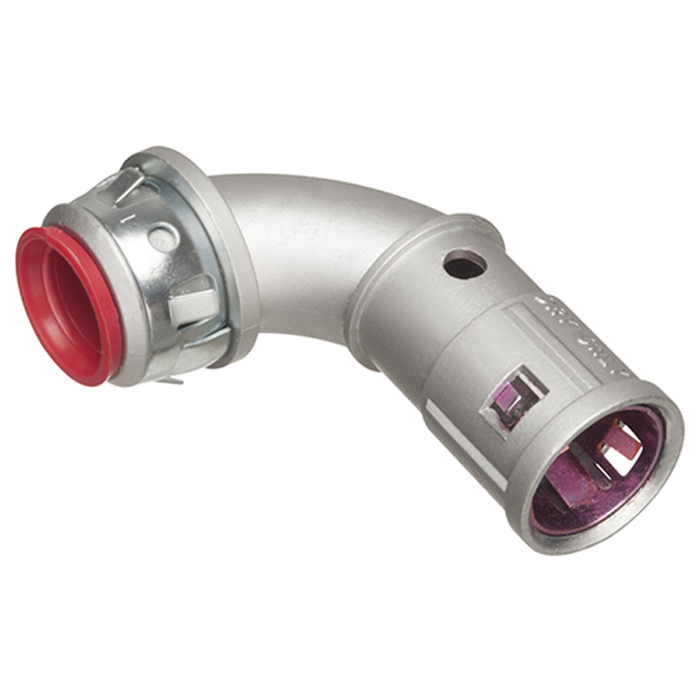 40900AST Snap2IT Snap-On Cable Connector With Insulated Throat, 1 in Trade, 1 in Knockout, 0.48 to 0.61 in Cable Openings, Die Cast Zinc/Steel