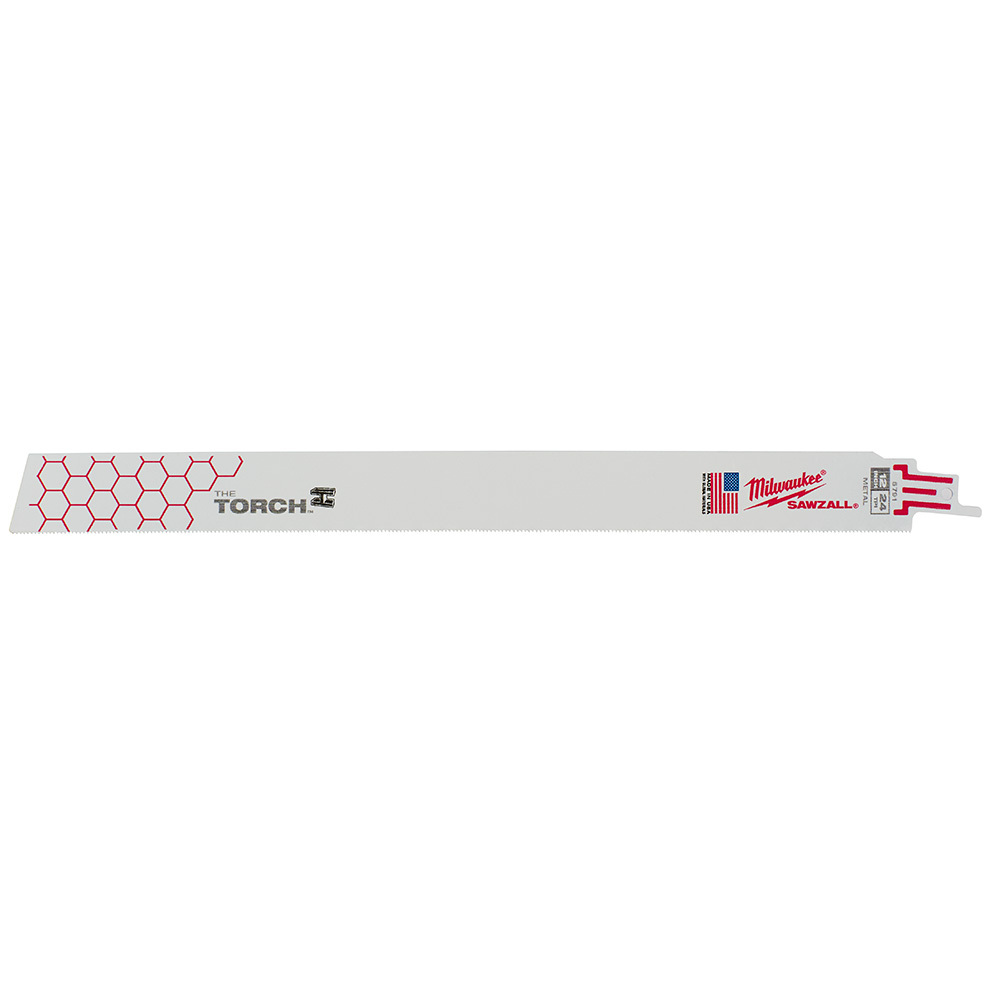 48-00-5791 Sawzall Double Duty Straight Back Reciprocating Saw Blade, 12 in L x 1 in W, 24 TPI, Bi-Metal Body, Universal/Toothed Edge Tang