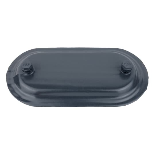 370F-G Ocal Oval Conduit Cover, 1 in Hub, For Use With OCAL-BLUE Form 7 Conduit, Iron, PVC Coated