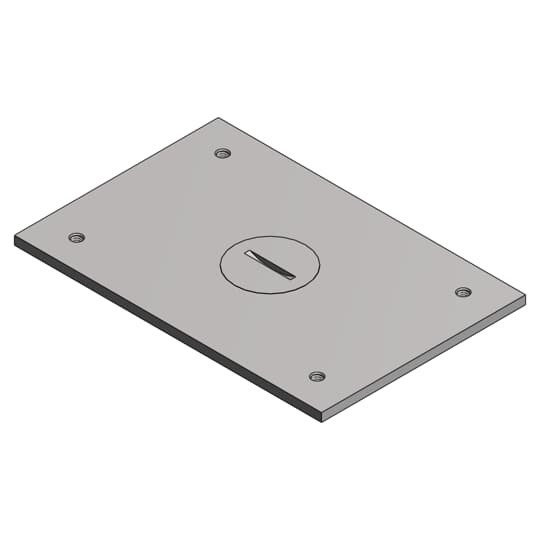 P-64-3/4-AL Steel City MopTite Cover Plate, 4-1/2 in L x 3 in W, Aluminum
