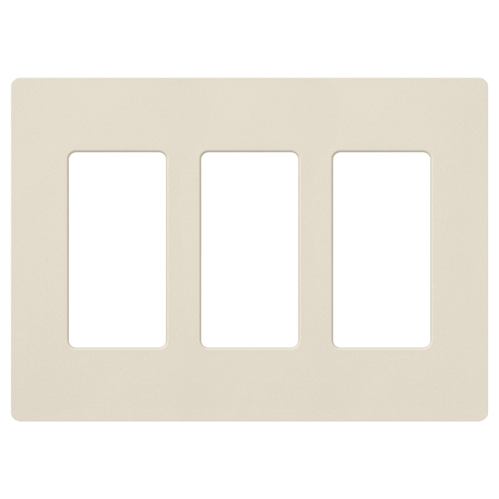 SC-3-PM Claro Wall Plate for Decorator-Style Dimmers, Switches, and Outlets, 3 Gang, Satin, Pumice