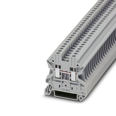 3044076 Feed-Through Terminal Block, 1 kV AC, 24 A, 26 to 12 AWG Wire, 2 Poles, DIN Rail Mount