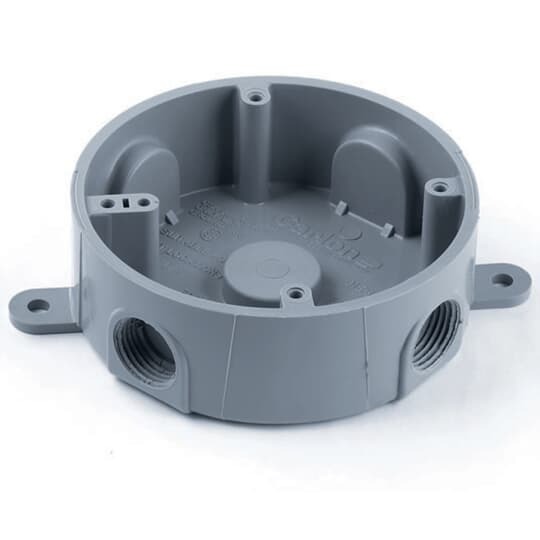 E365D-CAR Carlon Non-Metallic Weatherproof T-Box, 13.5 cu-in Capacity, 5 Knockouts, 1-1/2 in D