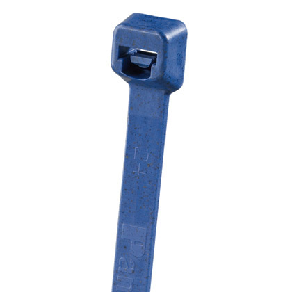 PLT2S-C186 Pan-Ty PLT Metal Detectable Standard Cross Section Premium Cable Tie, 7.3 in L x 0.19 in W x 0.057 in THK, Polypropylene, Dark Blue