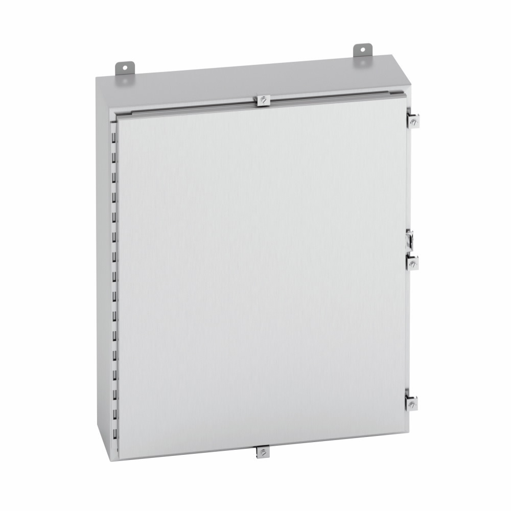 24206-4XS 1-Door Electrical Enclosure, 20 in W x 6 in D x 24 in H, NEMA 4X/IP66, 304 Stainless Steel