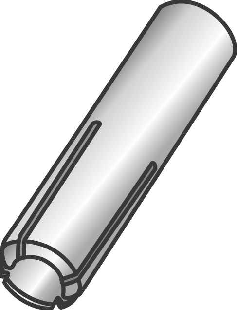 1/4-20 x 1" Mini Steel Drop-In Anchors, Includes Setting Tool, Zinc Plated, 100/Jar