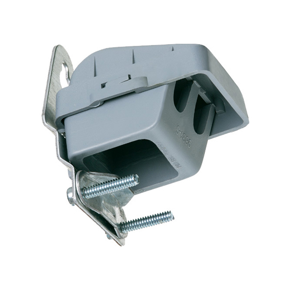 PVC662 Large Head Entrance Cap With Galvanized Steel Strap, (2) (2) 0.69 in Hole, For Use With EMT/IMC/Rigid PVC Conduit, PVC