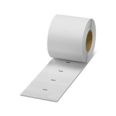 0800075 Unlabeled Cable Marker Label, 36.5 mm L x 25.4 mm W, White, PVC