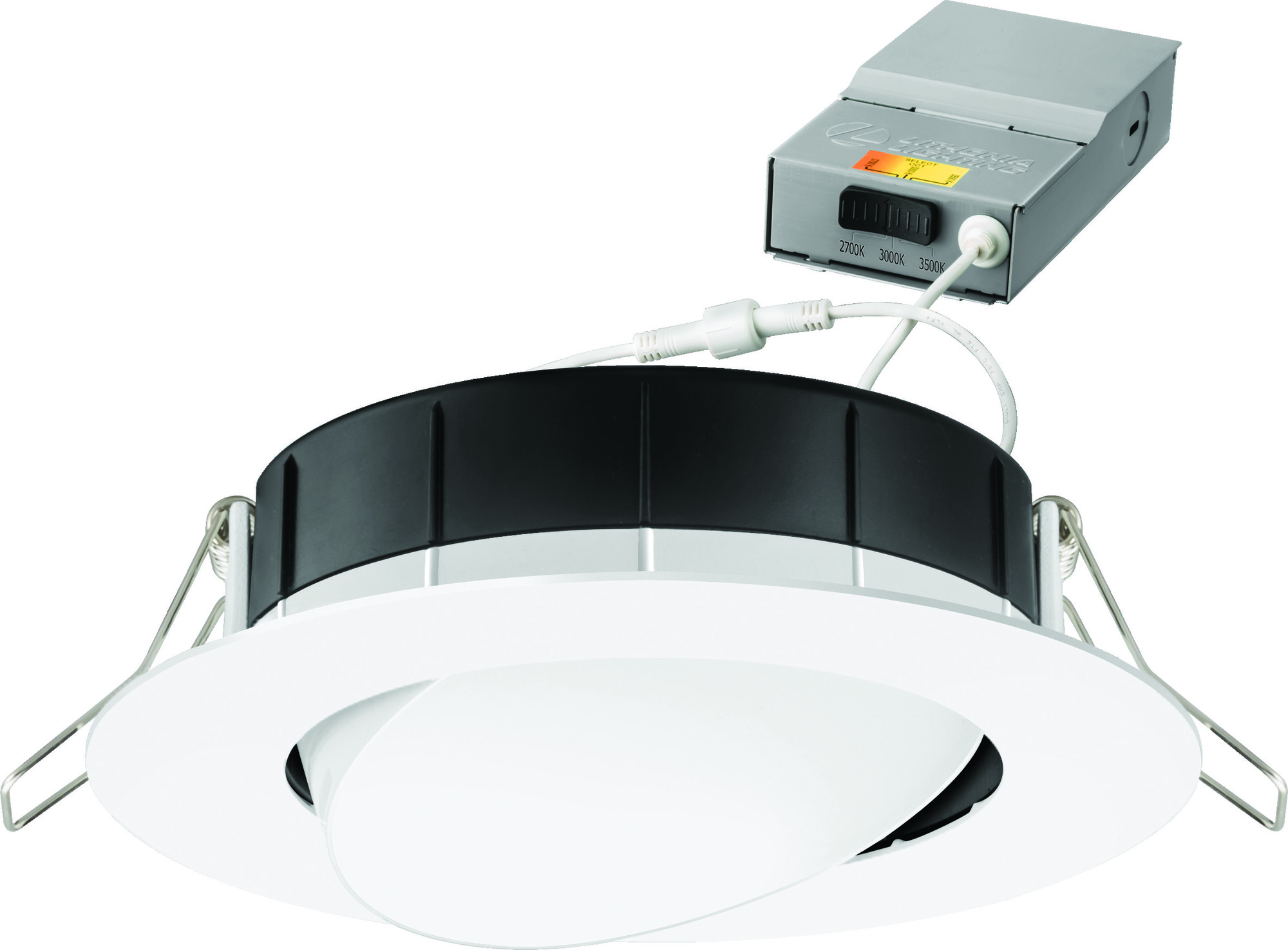 WF4 SQ S LED 30K40K50K 90CRI MW M6 WF4 Dimmable Square Wafer Thin Recessed Downlight, LED Lamp, 4.2 in Ceiling Opening, 120 to 277 VAC, Die Cast Aluminum Housing