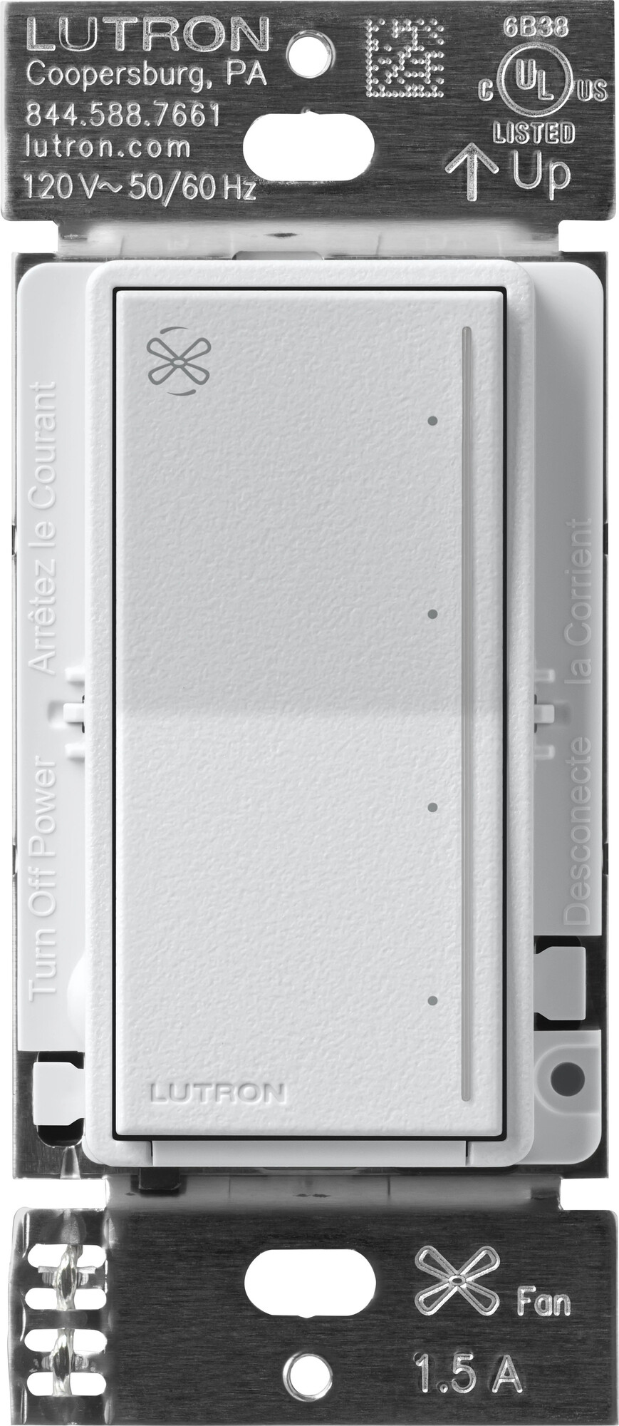 ST-FSQ-N-MI 1-Pole Fan Control Switch, 120 V, 1.5 A, 4-Speed Operational Mode, Mist