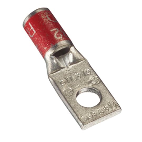 CTL30-38 Color-Keyed 1-Hole Compression Lug, 3/0 AWG Flexible/Stranded Copper Conductor, 3/8 in Stud, Copper