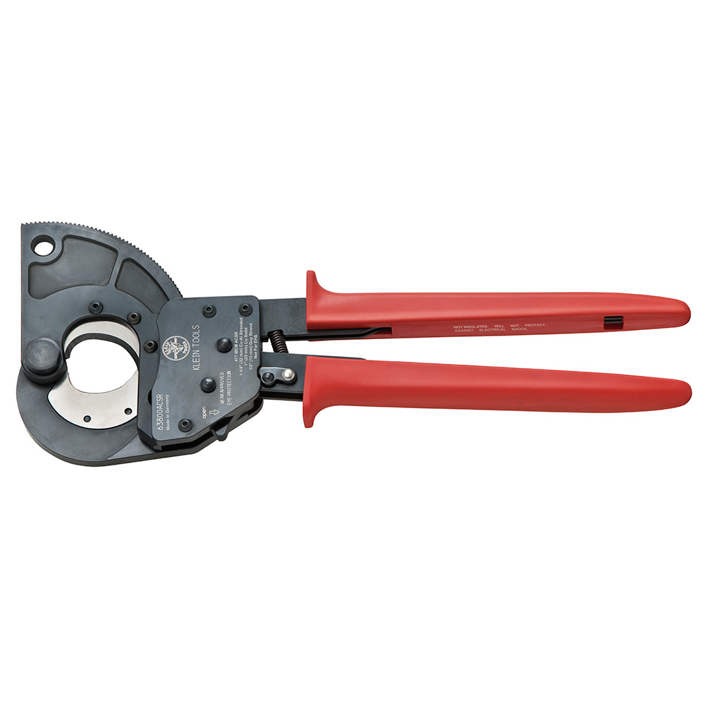 63800ACSR High Leverage Ratcheting Cable Cutter, 477 kcmil ACSR, 1-1/4 in Stranded Copper Aluminum Cable/Wire, 13-3/4 in OAL