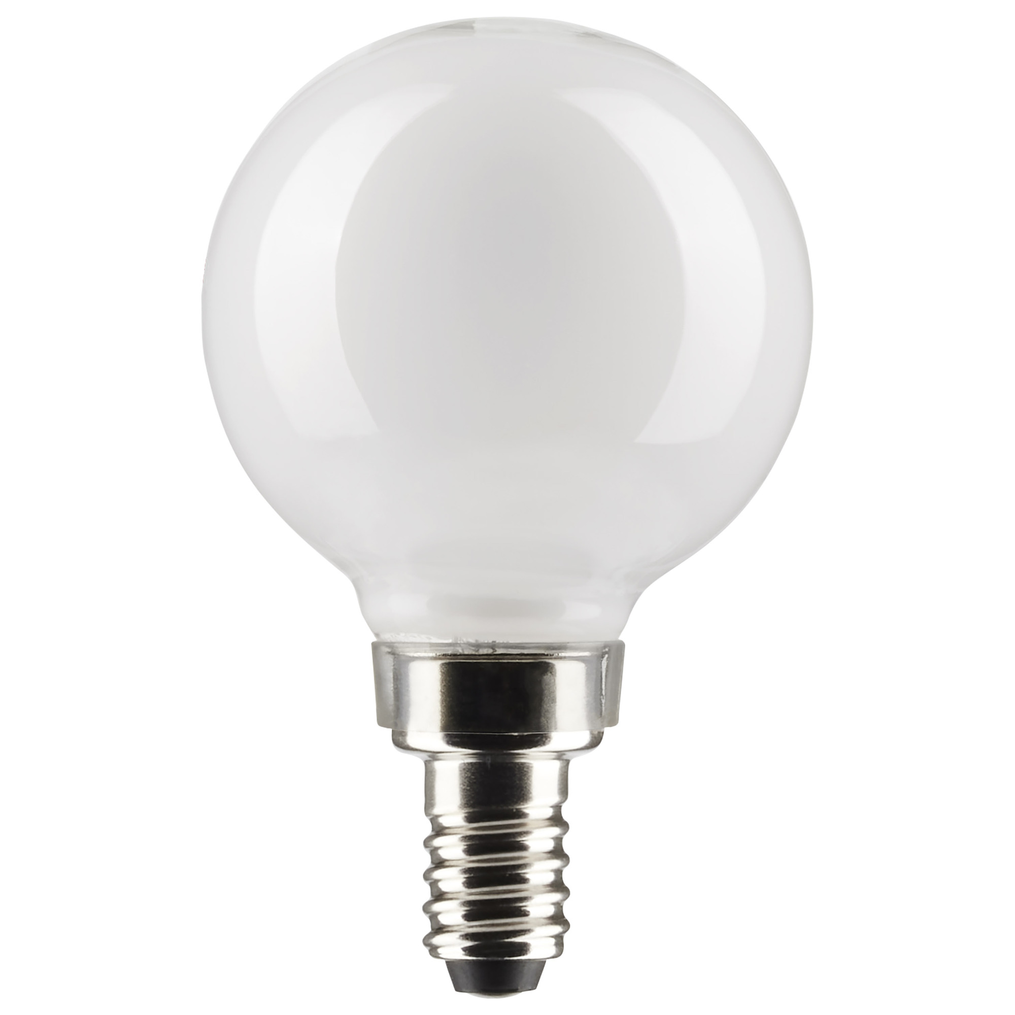 S21213 Dimmable Light Bulb, 5.5 W, 60 W Incandescent Equivalent, E12 Lamp Base, G16.5 Shape, 500 Lumens