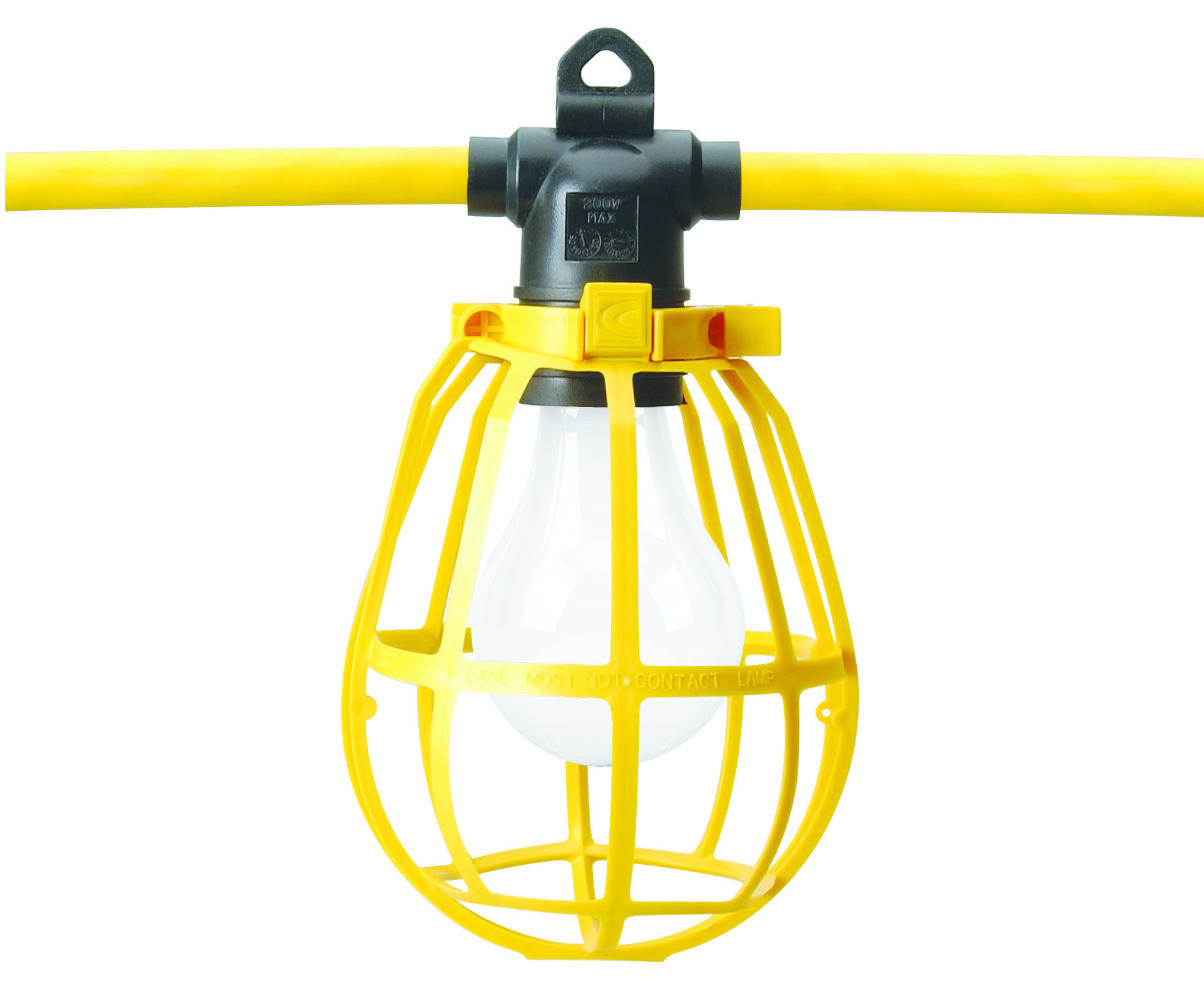 7548SW Temporary String Light, A23 Lamp, 1875 W Fixture, 125 V AC, 1 Lamps