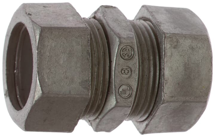 TK-211-SC Steel City Compression Coupling, 1/2 in, For Use With EMT Conduits, Die Cast Zinc