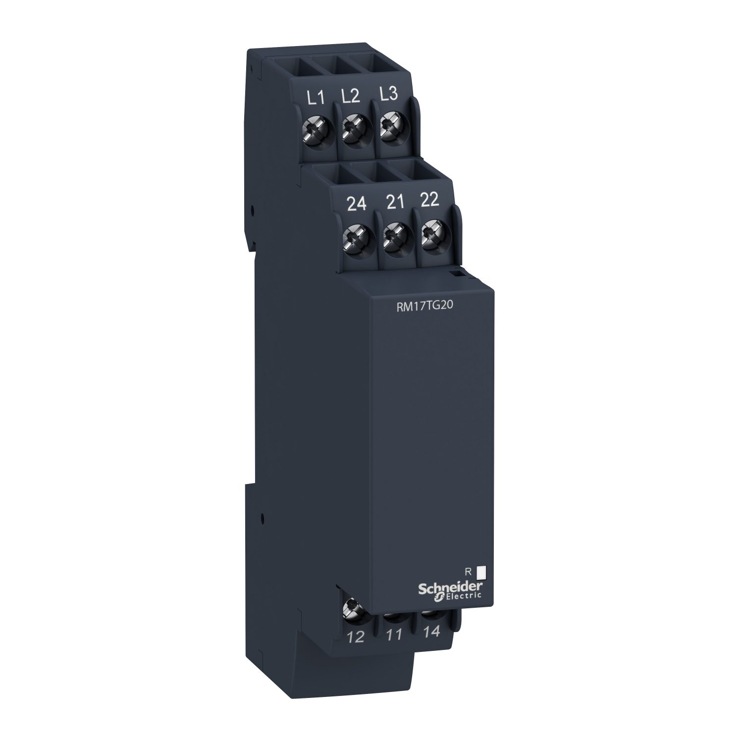 RM17TG20 Zelio 3-Phase Modular Measurement Control Relay, 5 A, 2CO 2 Form C Contact, 208 to 480 V AC V Coil