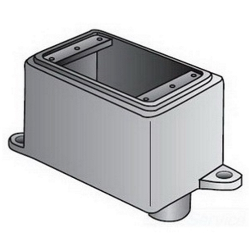 FDA175 Type FD Deep Heavy Duty Device Box With Internal Ground Screw, Feraloy Iron Alloy, 28 cu-in Capacity, 1 Gangs, 1 Outlets, 1 Knockouts, 4-11/16 in H x 2-15/16 in W x 3-1/16 in D