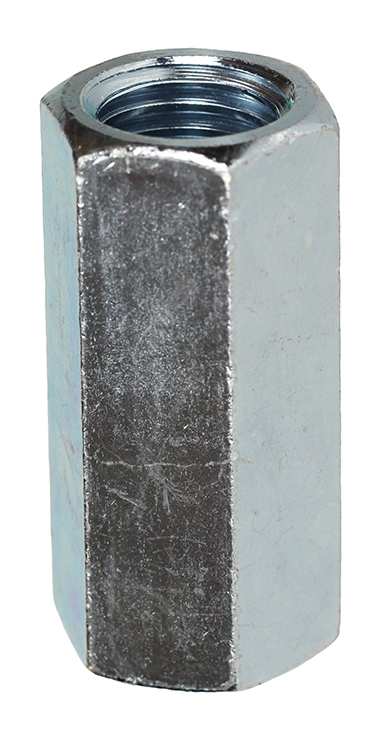 RC2 Rod Coupling, 3/8-16 UNC Thread, Steel, Zinc Plated