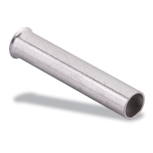 F9019 Sta-Kon Non-Insulated Ferrule, 10 AWG Conductor, 0.472 in L, Copper, Metallic