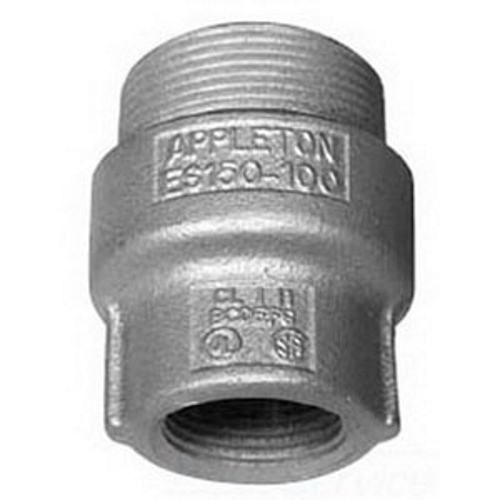 ES10050 Unilets Dust Ignitionproof Explosionproof Sealing Hub, 1 x 1/2 in, For Use With Threaded Rigid Metal and IMC Conduit, Malleable Iron, Tri-Coated