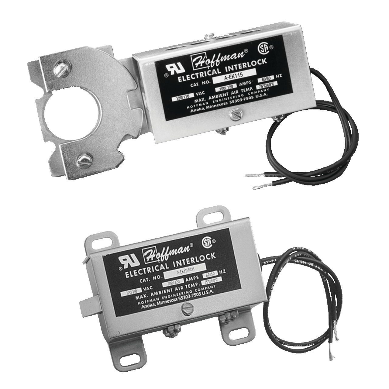 AEK460 A80 AEK Style Electrical Interlock, For Use With NEMA 12 Door Latching Mechanism Enclosures, 480 V AC, 60 Hz, 0.025/0.16 A, Steel