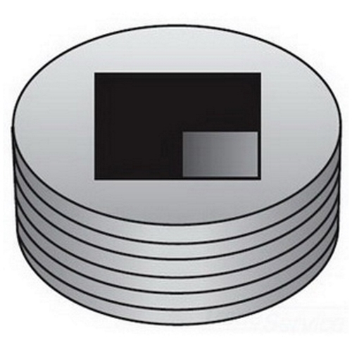 PLG150R Dust-Ignitionproof Internal Recessed Threaded Explosionproof Insert Plug, 1-1/2 in, For Use With IMC/Threaded Rigid Metallic Conduit, Outlet Boxes and Hubs, Malleable Iron, Zinc Electroplated