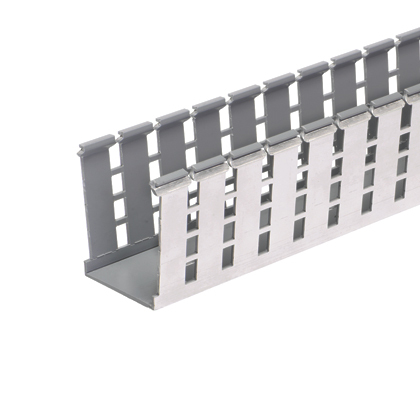 G2X4LG6EMI Type G Shielded Wiring Duct, 7.9 mm W Slot Wide Slot, 2 in W, Aluminum/PVC