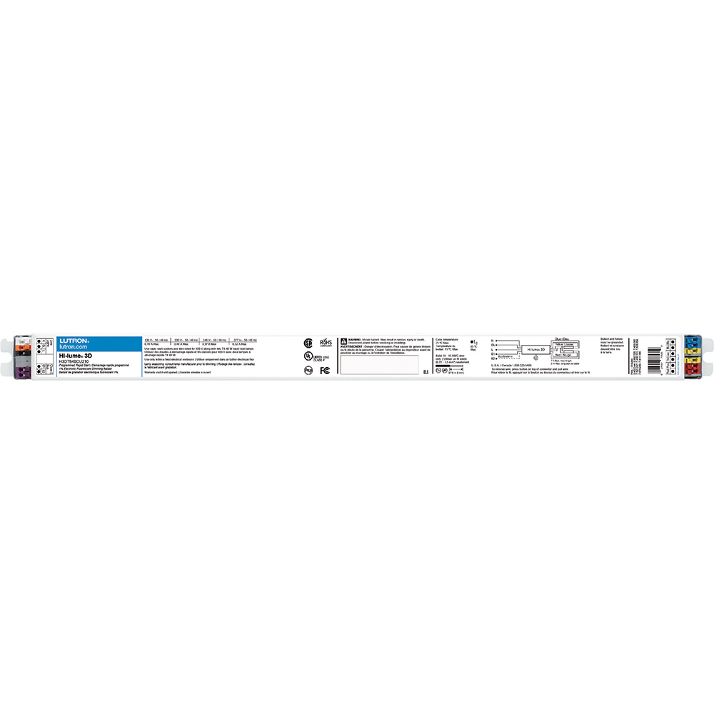 H3DT840CU210 Hi-Lume 3D 3-Wire C-Type Case Architectural Style Universal Dimming Ballast, T8 Lamp, 40 W Lamp, 120/240/277 VAC, Programmed/Rapid, 1 Ballast Factor