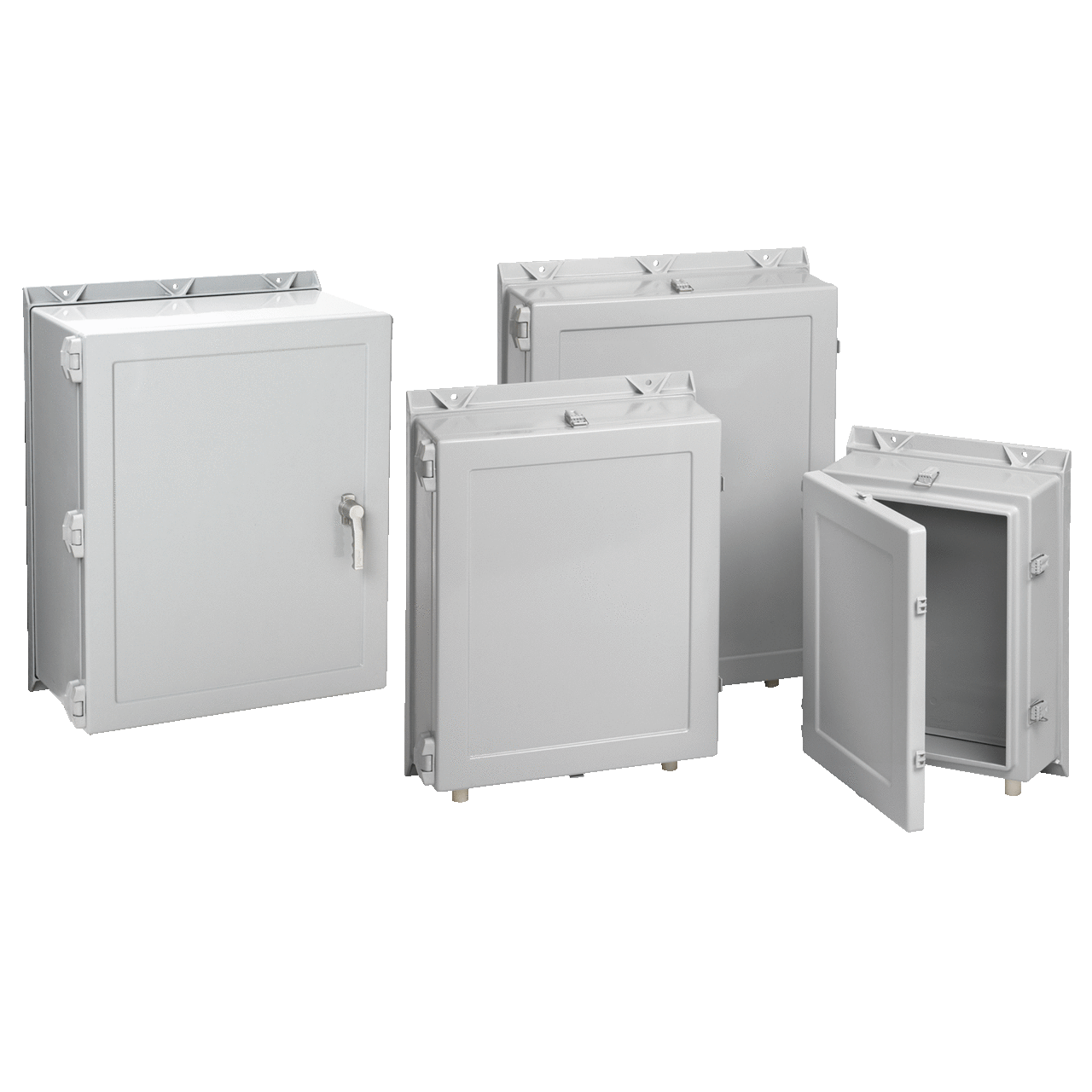 A20H2008GQRLP A17WM Medium Enclosure, 20.19 in L x 20-1/4 in W x 8 in D, NEMA 4X NEMA Rating, Fiberglass