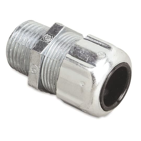 2922 T&B Ranger Liquidtight Strain Relief Cord Connector, 1/2 in Trade, 1/2 to 3/4 in Cable Openings, Steel, Zinc Plated
