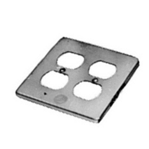 FSK-2DR-A Device Box Cover, 4-5/8 in L x 4-5/8 in W, Duplex Receptacle Cover, Copper Free Aluminum