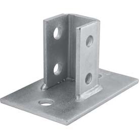 P2942-EG Post Base, 1 Channel, Centered Channel Position, For Use With 1-5/8 in W Series Channel, Steel