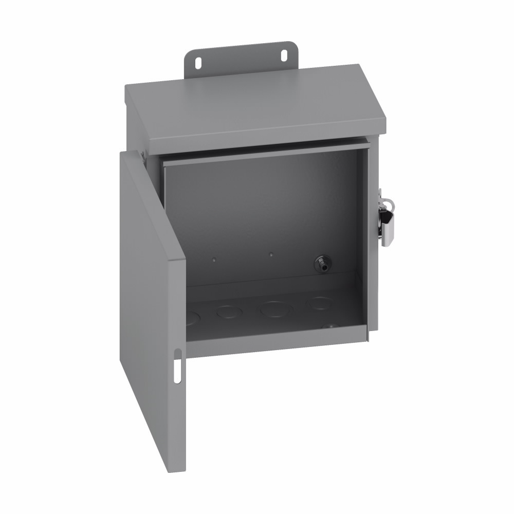 12126 RHC Small JIC Panel Enclosure, 12 in W x 6 in D x 12 in H, NEMA 3R NEMA Rating, Carbon Steel