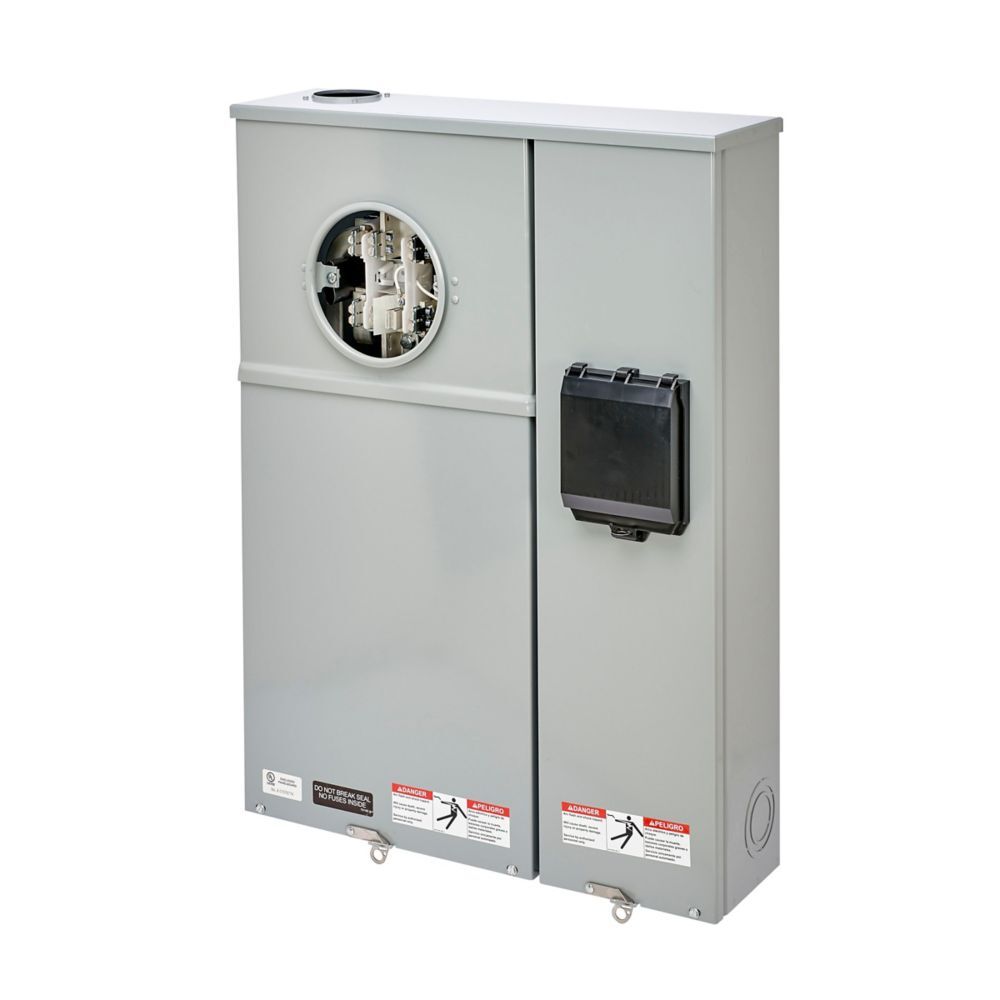 U227 MTBH MS45 Meter Socket Meter Main Combination, 120/240 V AC, 200 A, 3 Phase, NEMA 3R Enclosure