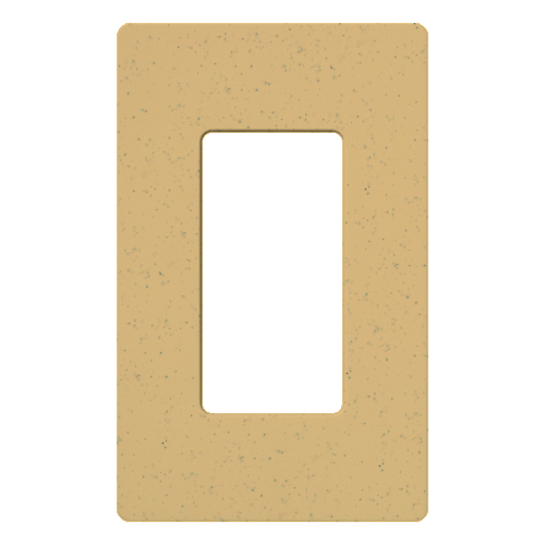 SC-1-GS Diva Satin Colors Designer Style Screwless Standard Wall Plate, 1 Gangs, 2.94 in W x 4.69 in H, Plastic, Goldstone
