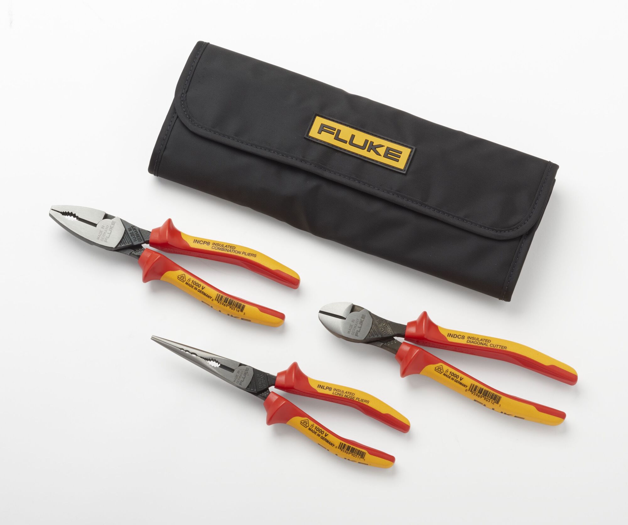IKPL3 Pliers Kit, Diagonal Cutter, Linemans, Long Nose, 3 Pieces, Slim Knurled/Serrated Jaw Surface, ASTM F1505