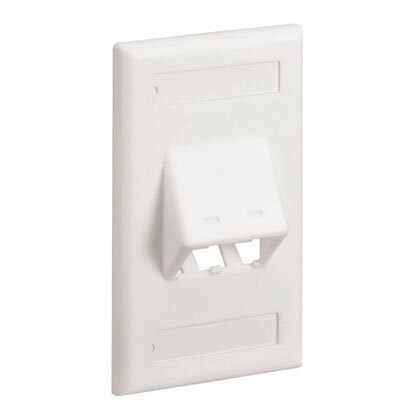 Mini-Com, Classic, Sloped, Faceplate, 2 port, Electric Ivory