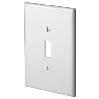 88101 Oversized Wall Plate, 1 Gangs, 3-1/2 in W x 5-1/4 in H, Thermoset, White