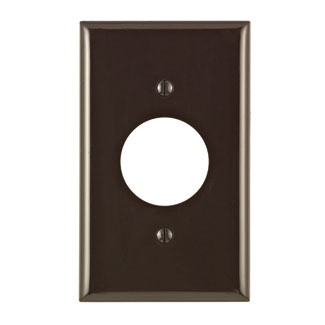 80704 Standard Size Traditional Wall Plate, 1 Gangs, 2-3/4 in W x 4-1/2 in H, Thermoplastic, Brown